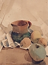 Clay Jug and Fruit