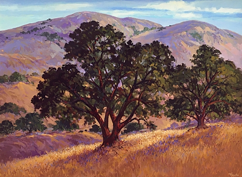 Oaks and Distant Hills