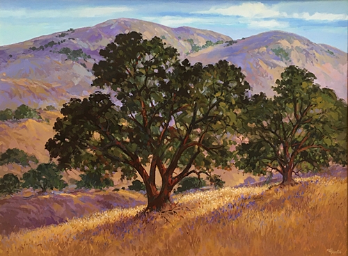 Oaks and Distant Hills